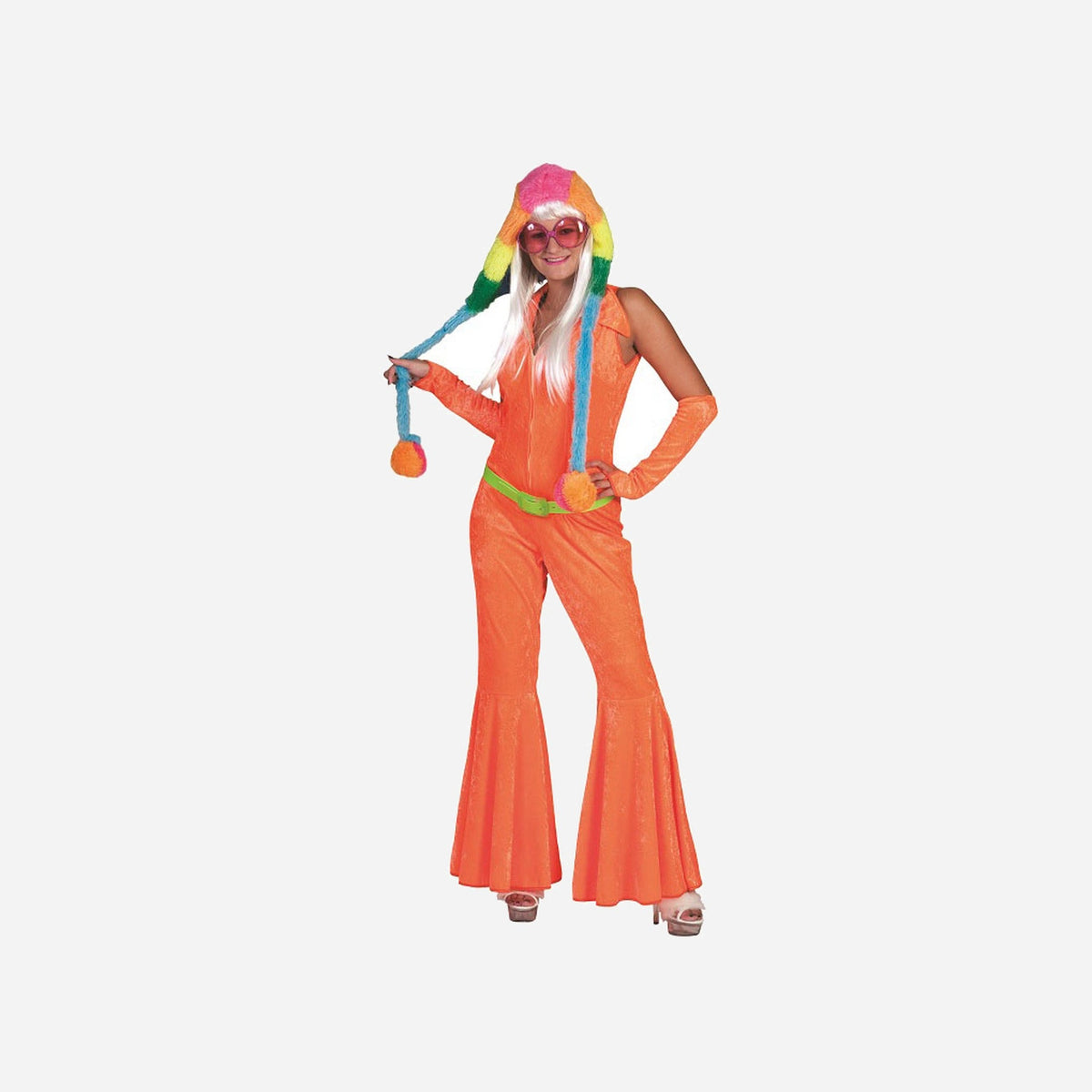 Combinaison flashy orange femme