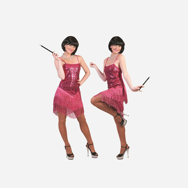 Robe charleston à sequins rose femme Taille XS