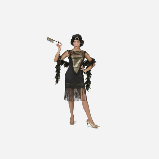 Robe Charleston Gatsby Girl noir & or femme