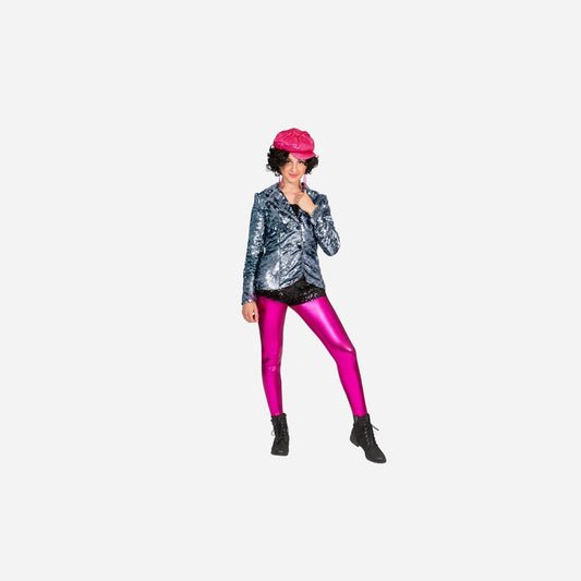 Veste à sequins argent femme