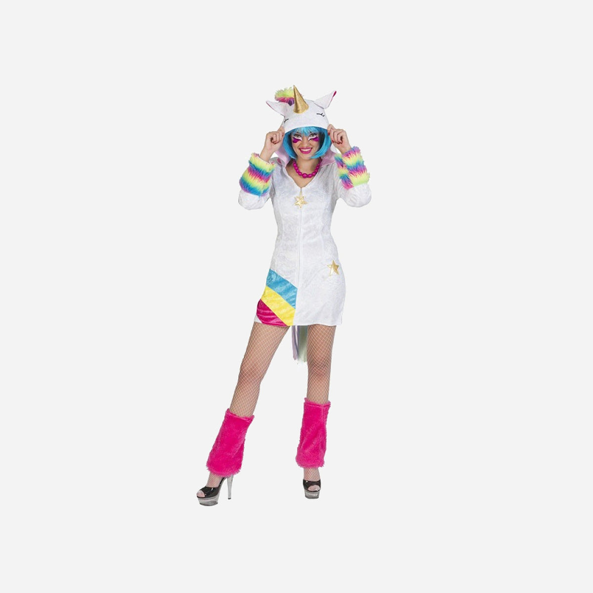Déguisement de licorne rainbow pour femme