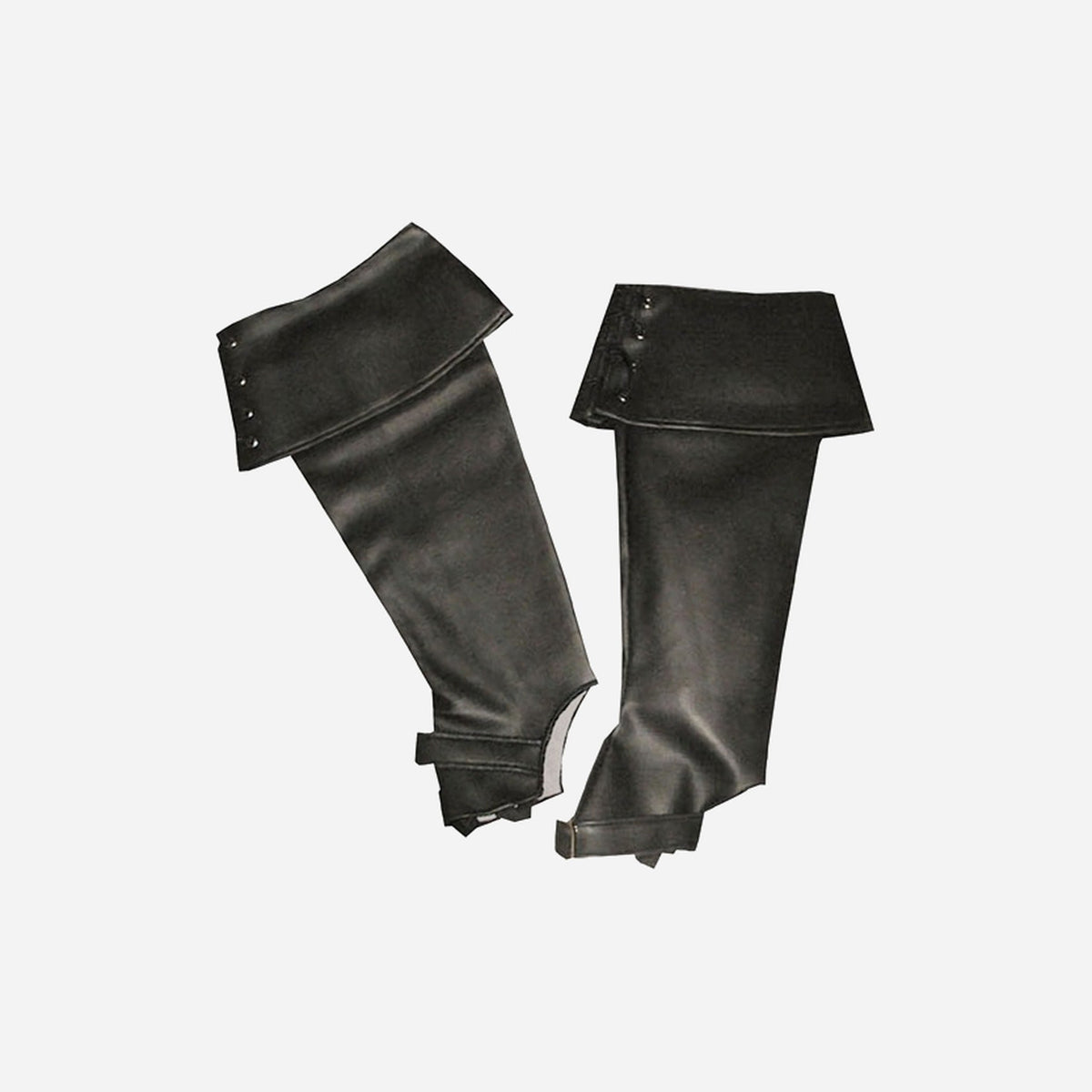 Paire de couvre-bottes simili cuir noir luxe adulte