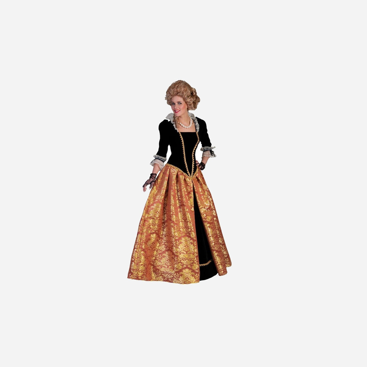 Déguisement baroque Marie Christina orange femme
