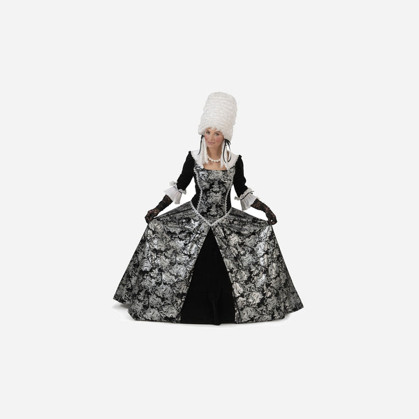Déguisement baroque rococo Lady argent femme