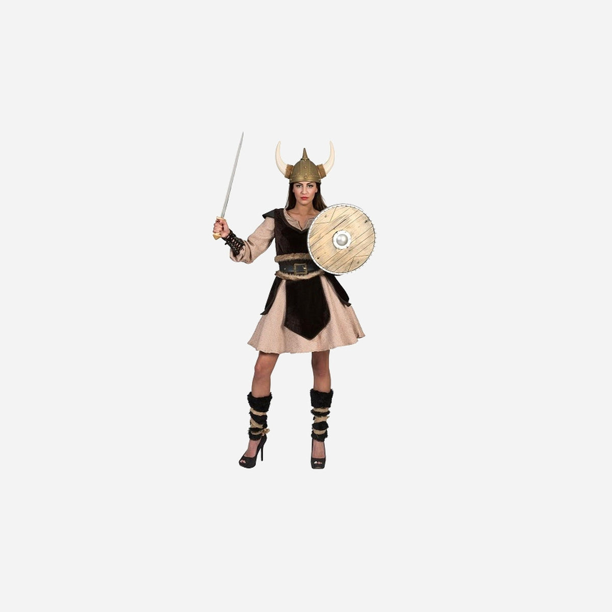 Déguisement viking gaulois "Ragna" 4 pièces femme
