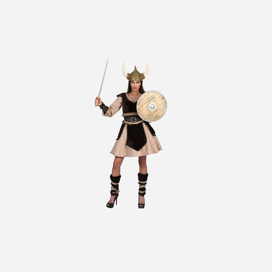 Déguisement viking gaulois "Ragna" 4 pièces femme