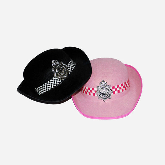 Chapeau de police femme en feutrine noir