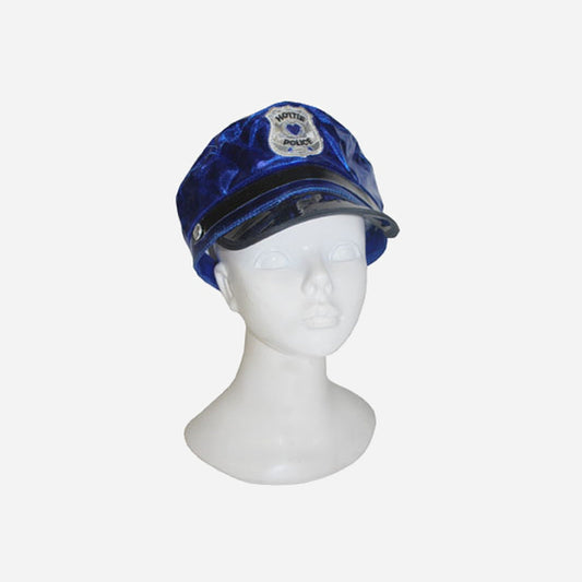 Casquette de policière bleu fantaisie