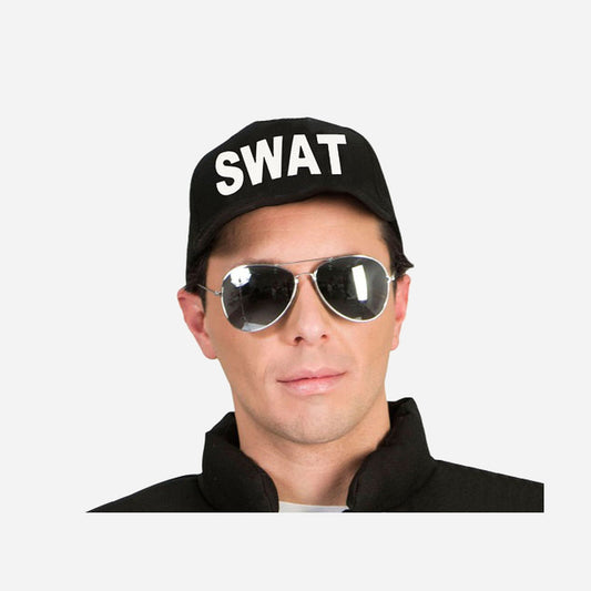Casquette swat noire fantaisie
