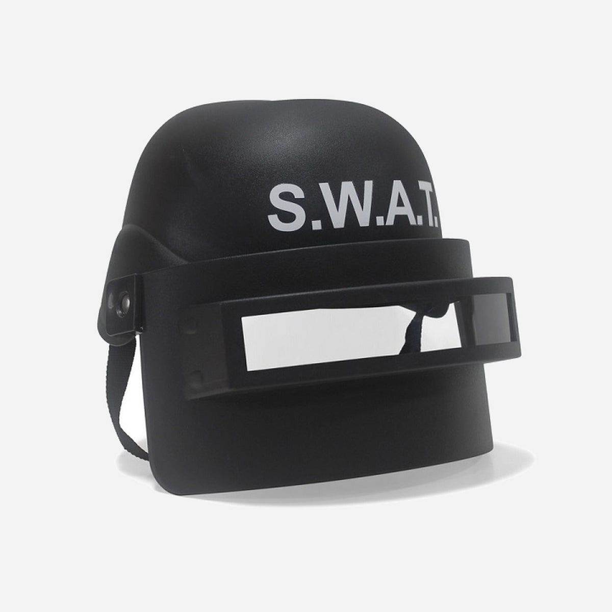 Casque de policier "swat" noir avec visière enfant