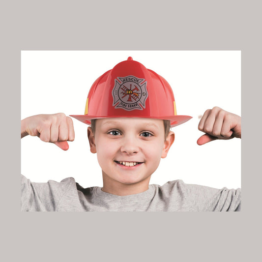 Casque de pompier Fire Chief rouge enfant