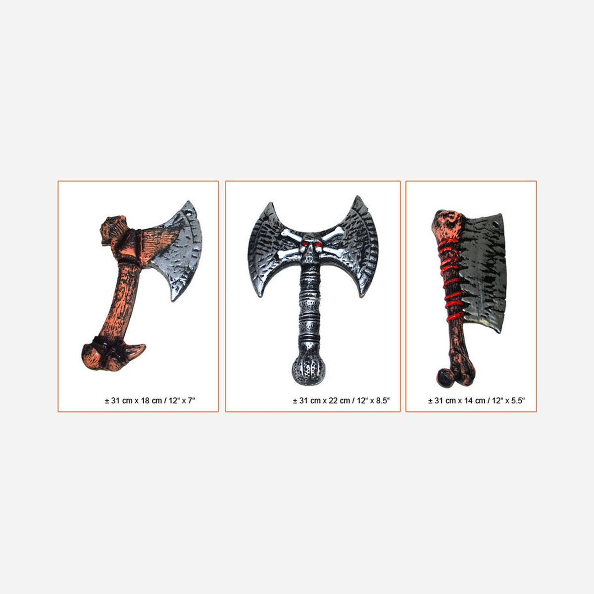 Haches gothique 31 cm assorti