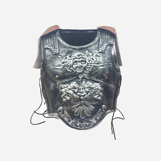 Armure de chevalier avec épaulières imitation cuir