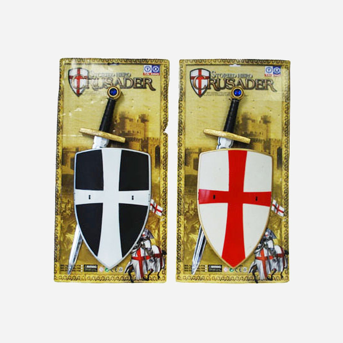 Set bouclier et épée de chevalier croisé pour enfant assorti