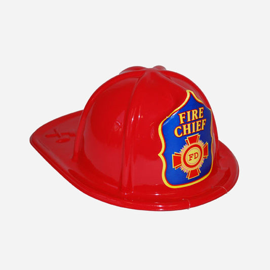 Casque de pompier fire chief fd rouge enfant