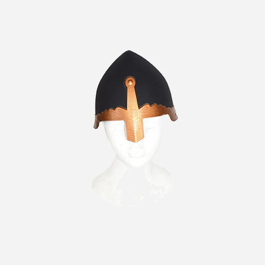 Casque de chevalier avec protège nez noir