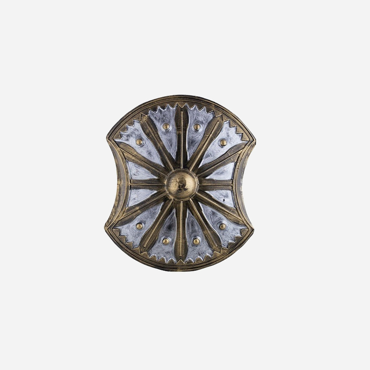 Bouclier incurvé bleu et bronze 69 cm