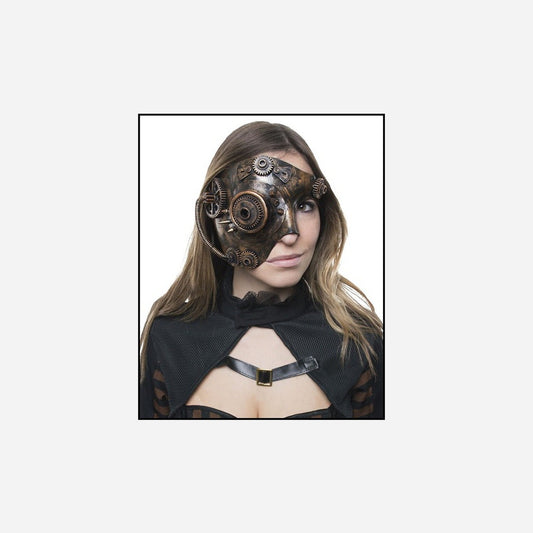 Demi masque steampunk bronze adulte