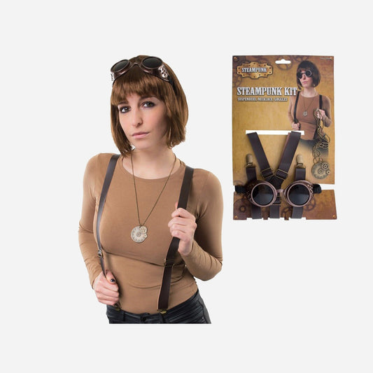 Set accessoires steampunk 3 pièces
