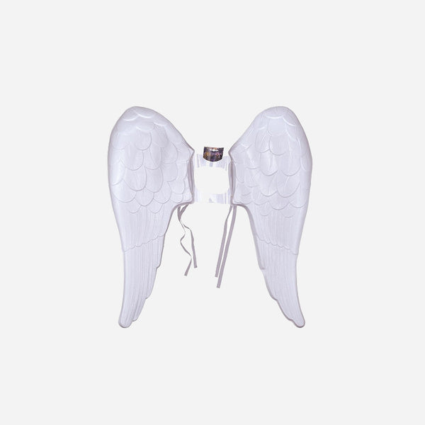 Ailes d'ange géantes en plastique blanc 82 × 75 cm