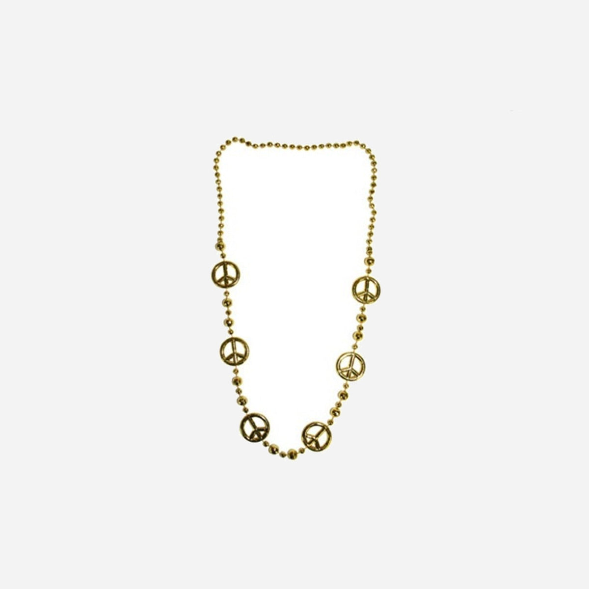 Collier peace doré 100 cm fantaisie