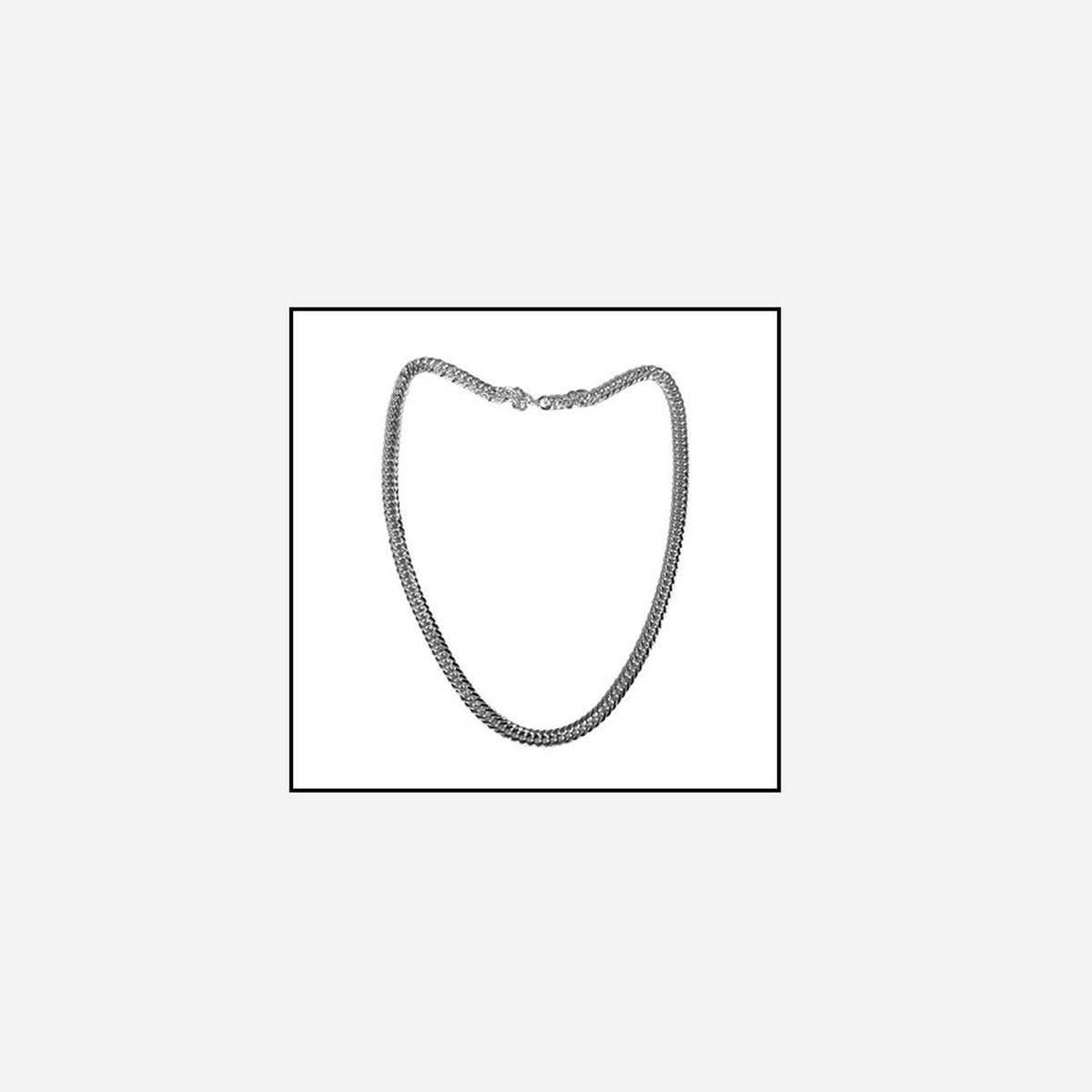 Collier métallique chaînette 55 cm fantaisie