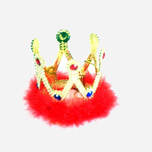 Serre-tête mini couronne princesse avec fourrure
