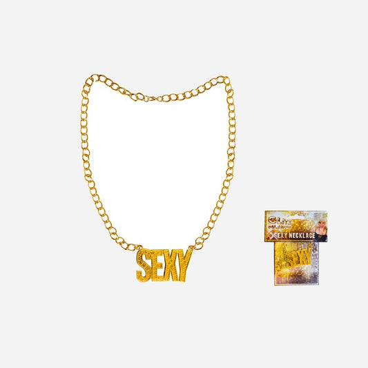 Collier métallique sexy doré fantaisie