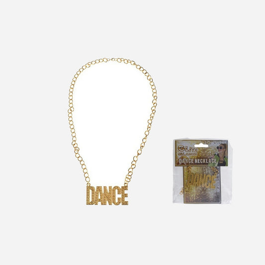 Collier métallique doré dance fantaisie