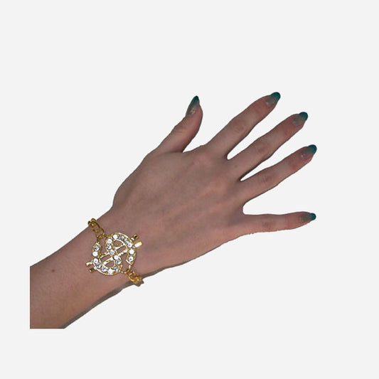 Bracelet dollar avec strass fantaisie
