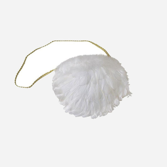 Sac à main d'ange à plumes blanc