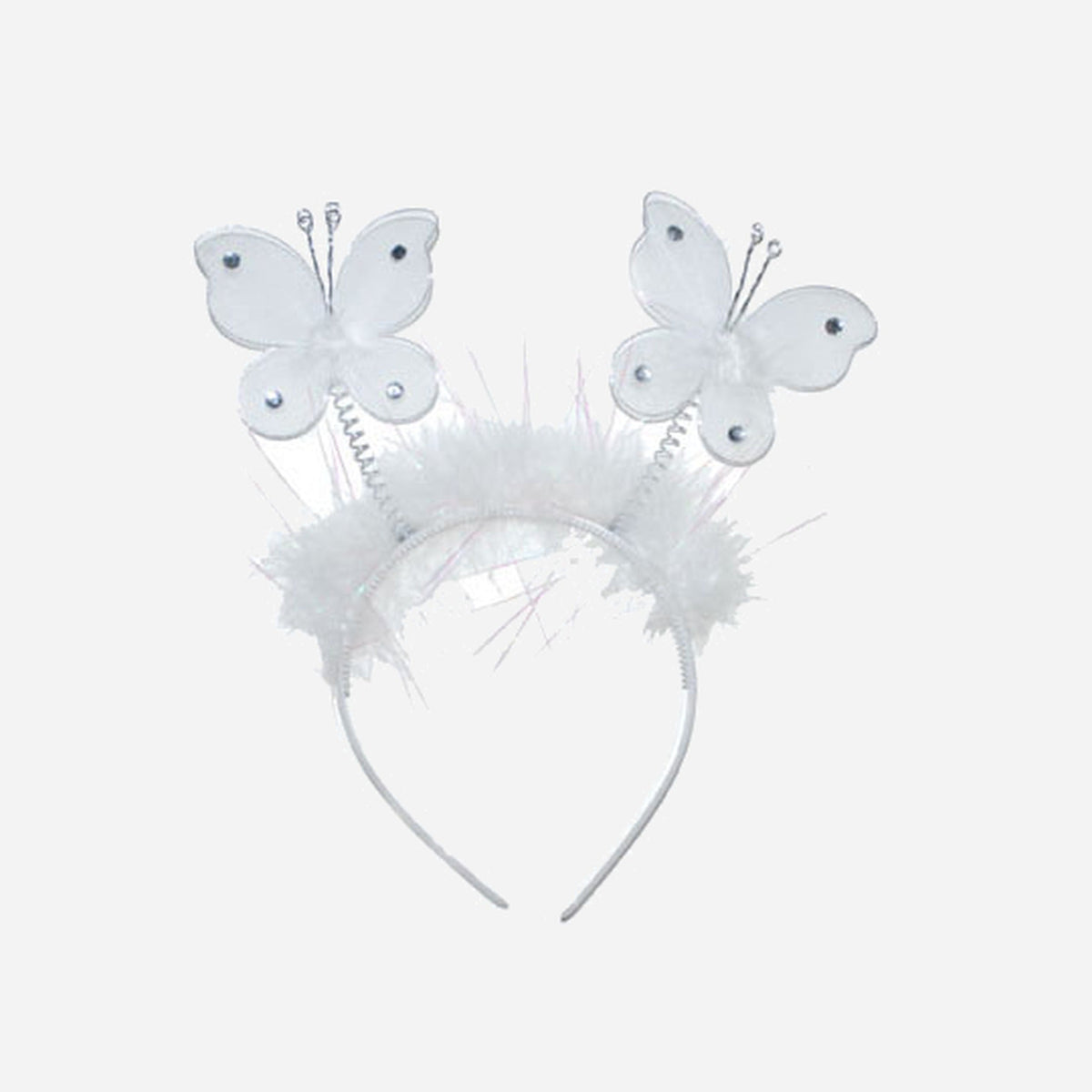 Serre-tête papillons blanc