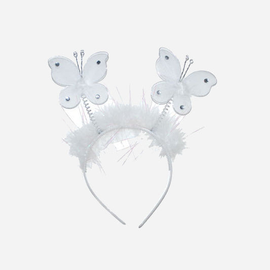 Serre-tête papillons blanc