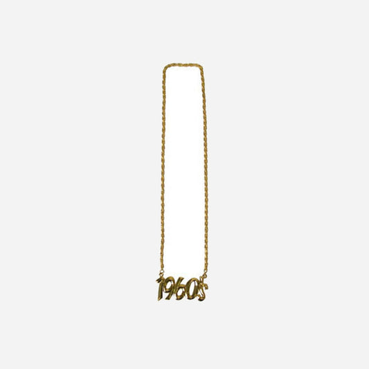Collier métallique doré 1960's fantaisie
