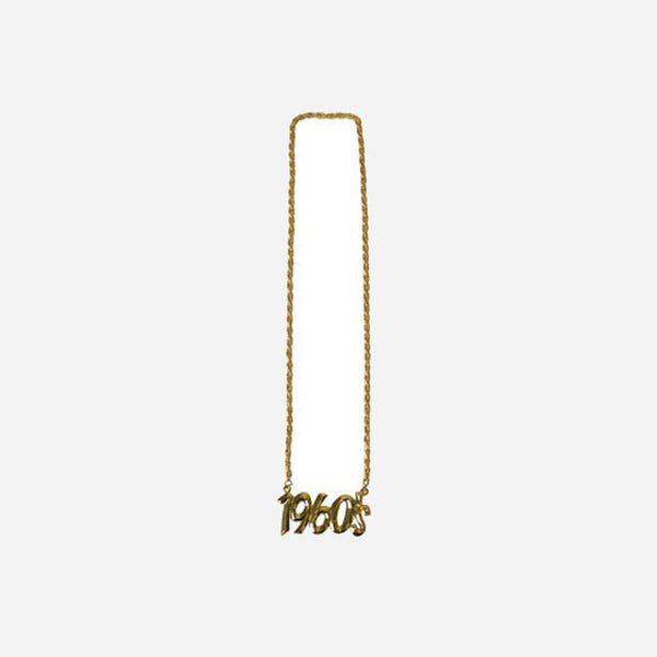 Collier métallique doré 1960's fantaisie