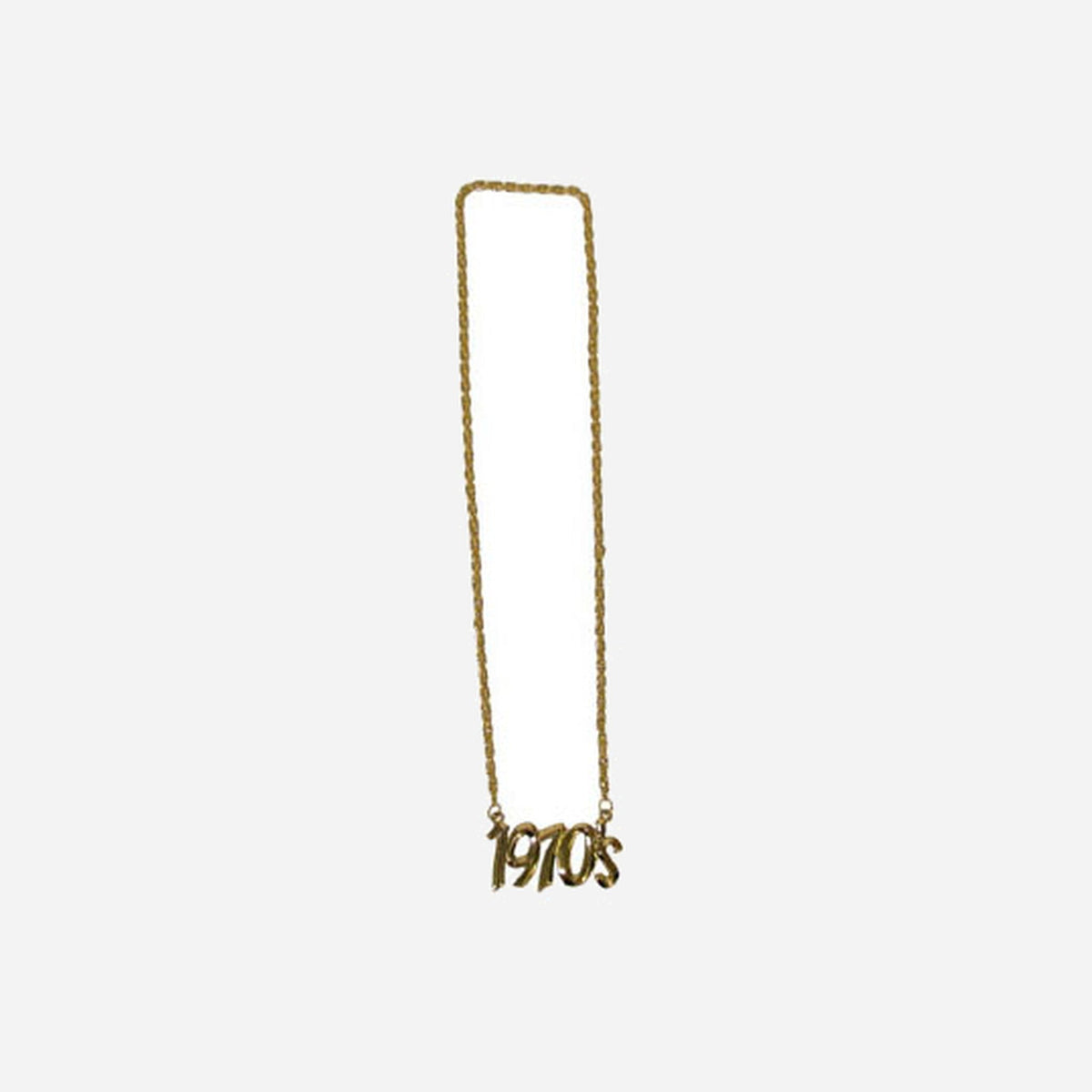 Collier métallique doré 1970's fantaisie