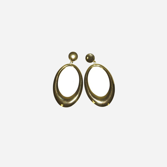 Paire de boucles d'oreilles or 8 cm
