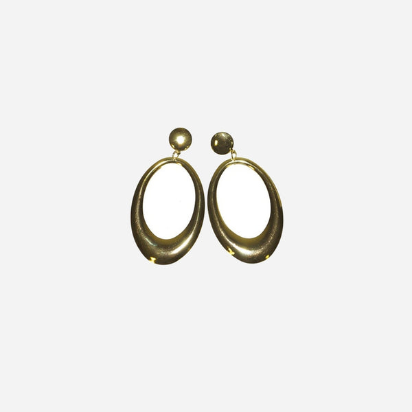 Paire de boucles d'oreilles or 8 cm