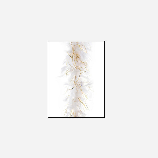 Boa 50 g blanc & or 1,9 m en plumes