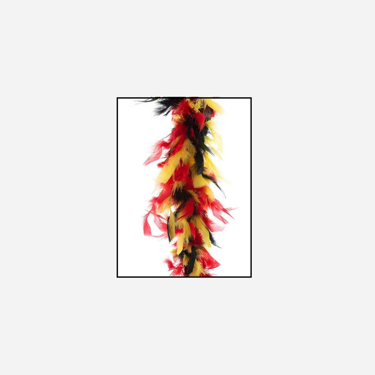 Boa 50 g noir rouge jaune Allemagne Belgique 1,9 m en plumes