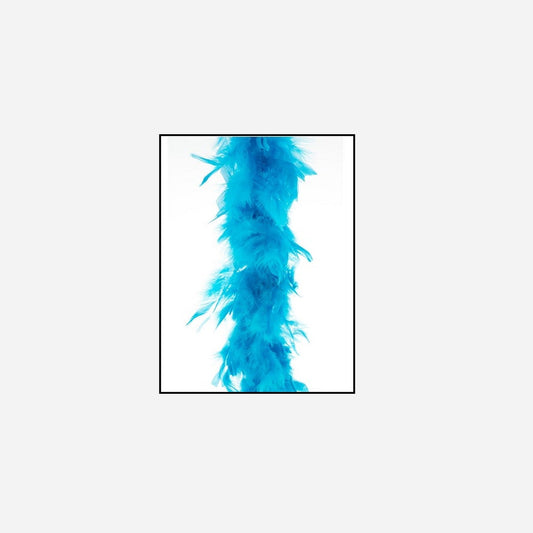 Boa 50 g turquoise clair 1,9 m en plumes