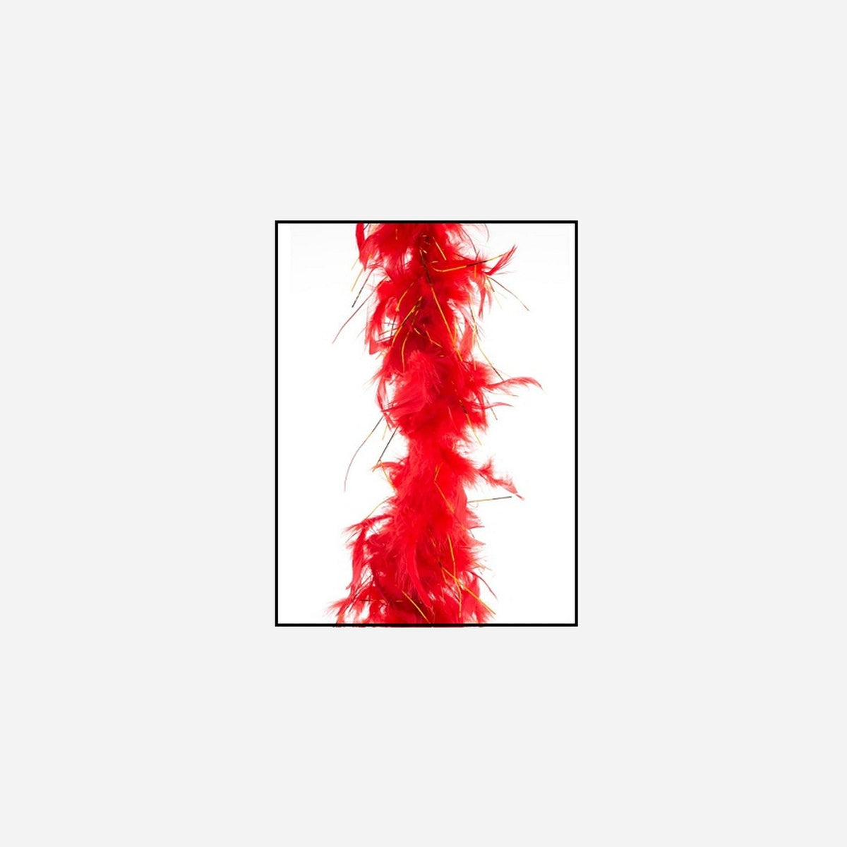 Boa 50 g rouge & or 1,9 m en plumes