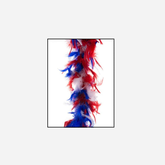Boa 45 g bleu blanc & rouge france 2 m en plumes