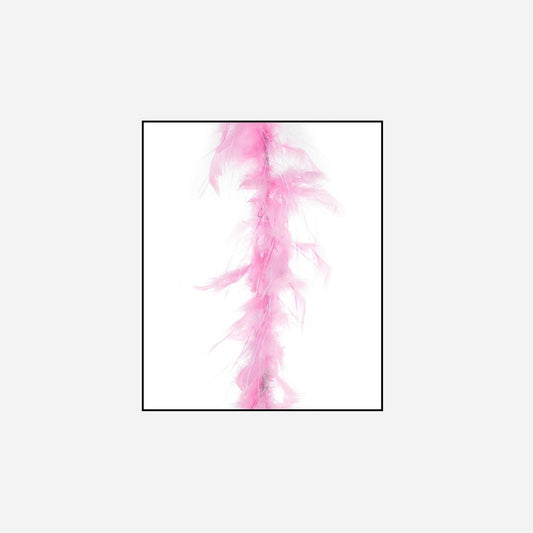 Boa 50 g rose & argent 1,6 m en plumes