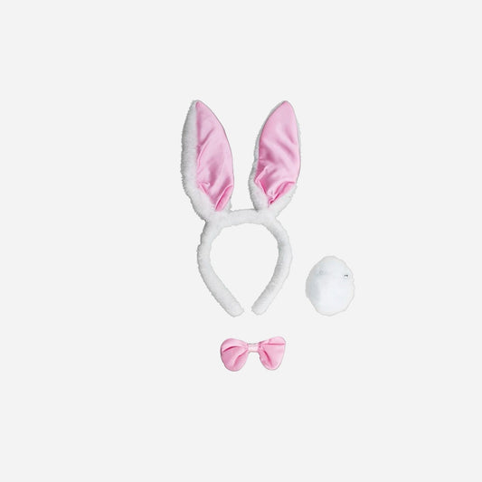 Kit de déguisement de lapin Bunny's rose brillant 3 pièces