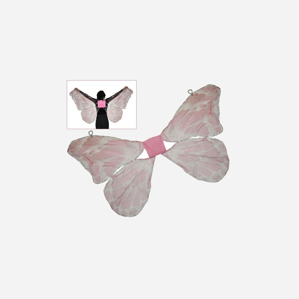 Ailes de papillon textile rose 1m80