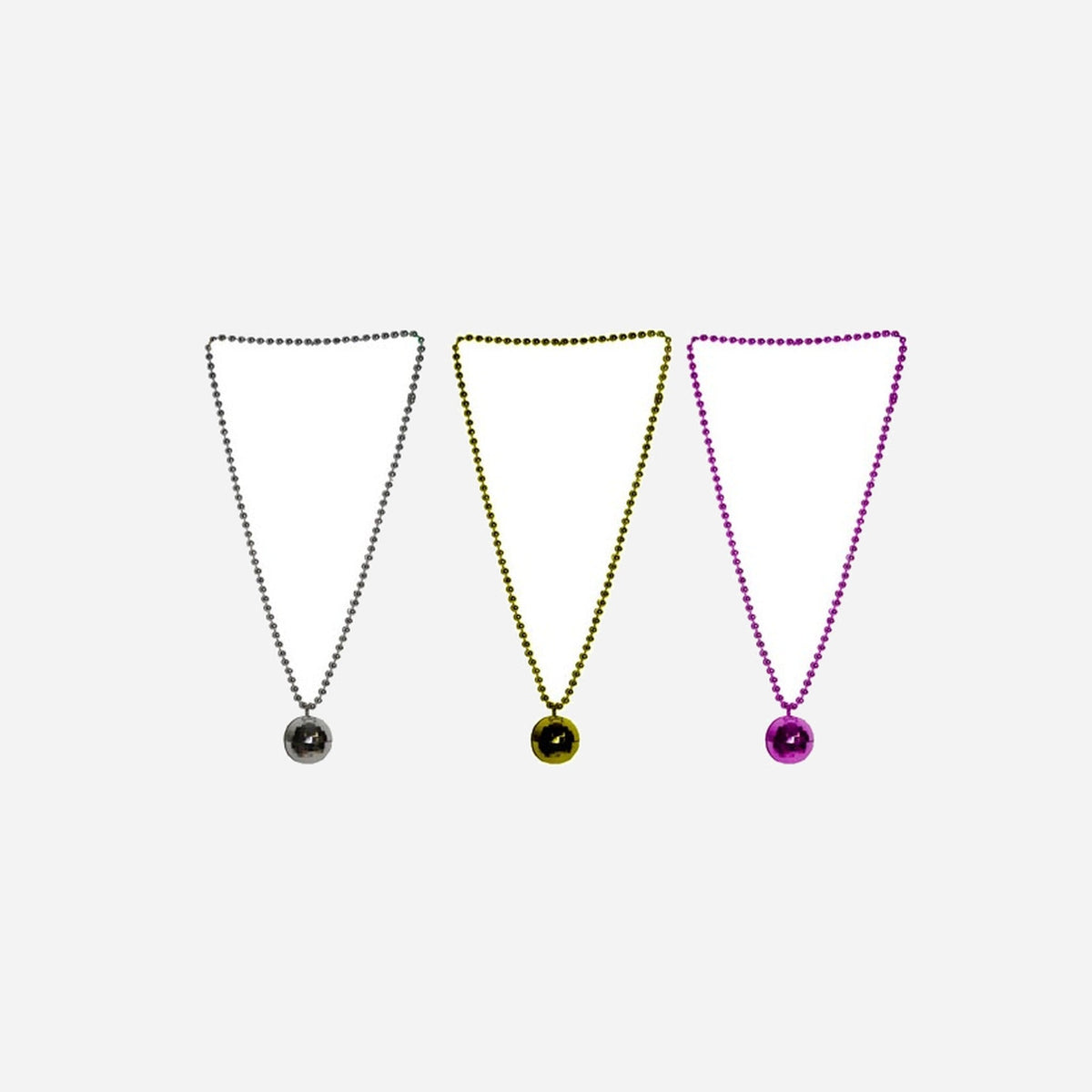 Collier boules à facettes assorti