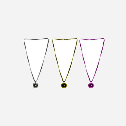Collier boules à facettes assorti
