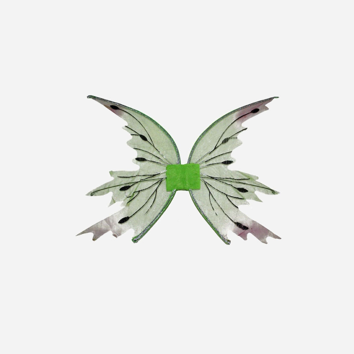 Ailes de fée papillon à paillettes vert clair