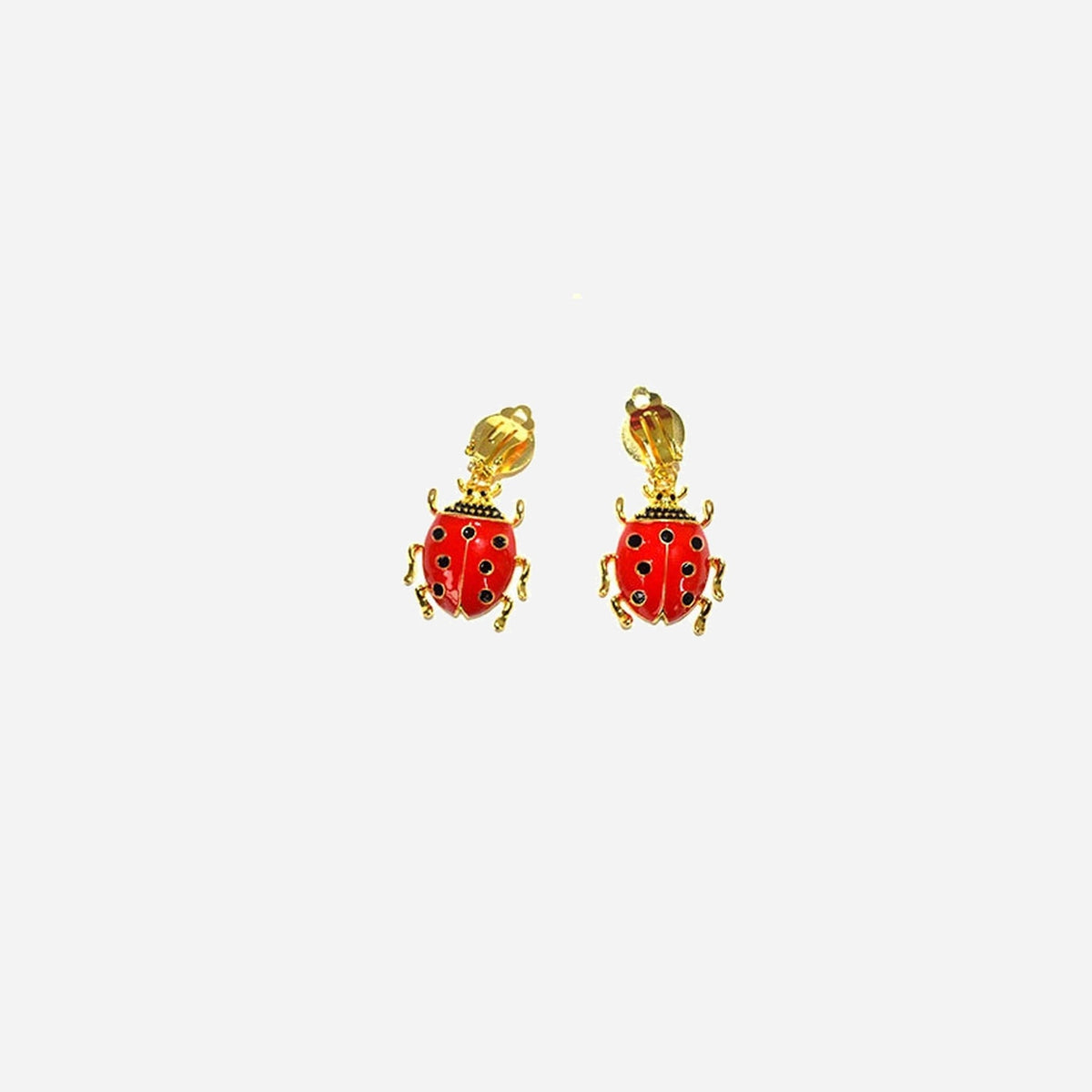 Boucles d'oreilles coccinelle